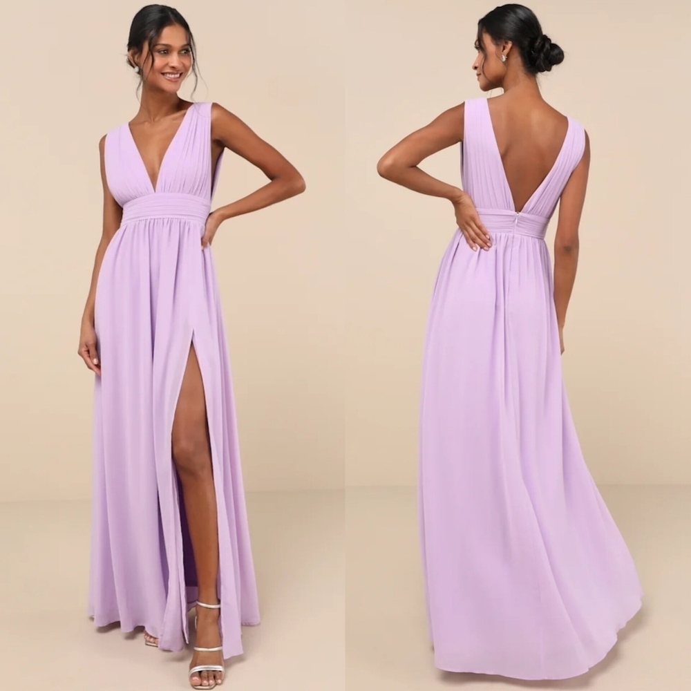 Lulus Heavenly Hues Lavender Maxi Dress Wedding Party Formal Bridesmaid